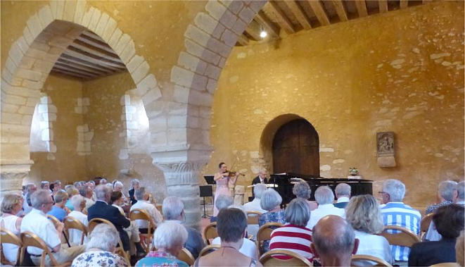 image concert de natacha triadou et christophe larrieu violon et piano