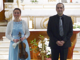 image natacha triadou avec marc chiron en concert