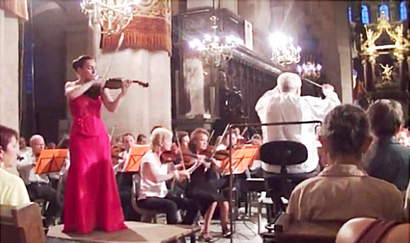 Natacha Triadou et l'EOT Concerto de Brahms à la Basilique St Sernin 